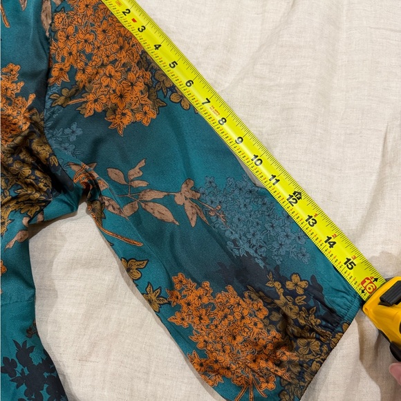 Baltic Born Teal Maxi Dress with Rust Floral Print - Picture 3 of 8
